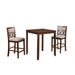 GIA 30" COUNTER TABLE W/2 CHAIRS & STG SHELF-CHERRY - Furniture Stars (Chicago, IL)