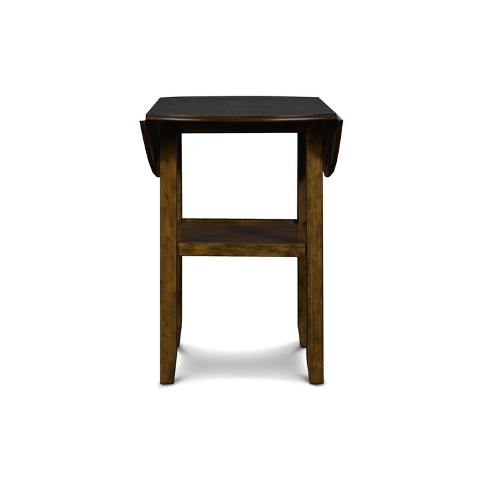 GIA 42" COUNTER  DROP LEAF TABLE W/2 CHAIRS-BROWN - Furniture Stars (Chicago, IL)