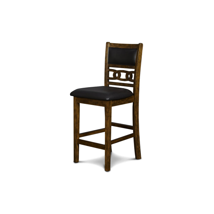 GIA 42" COUNTER  DROP LEAF TABLE W/2 CHAIRS-BROWN - Furniture Stars (Chicago, IL)