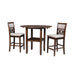 GIA 42" COUNTER  DROP LEAF TABLE W/2 CHAIRS-CHERRY - Furniture Stars (Chicago, IL)