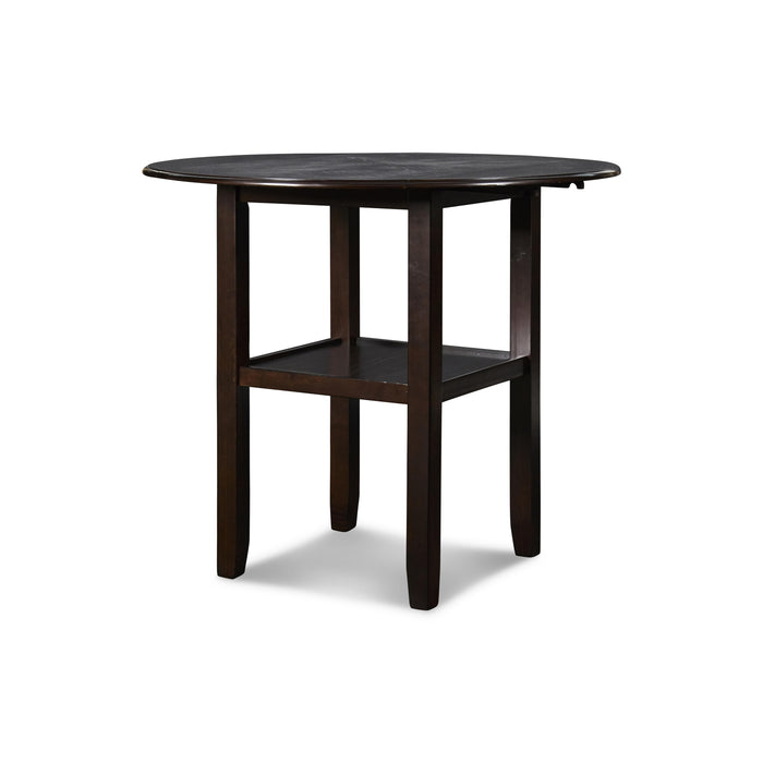 GIA 42" COUNTER  DROP LEAF TABLE W/2 CHAIRS-EBONY - Furniture Stars (Chicago, IL)