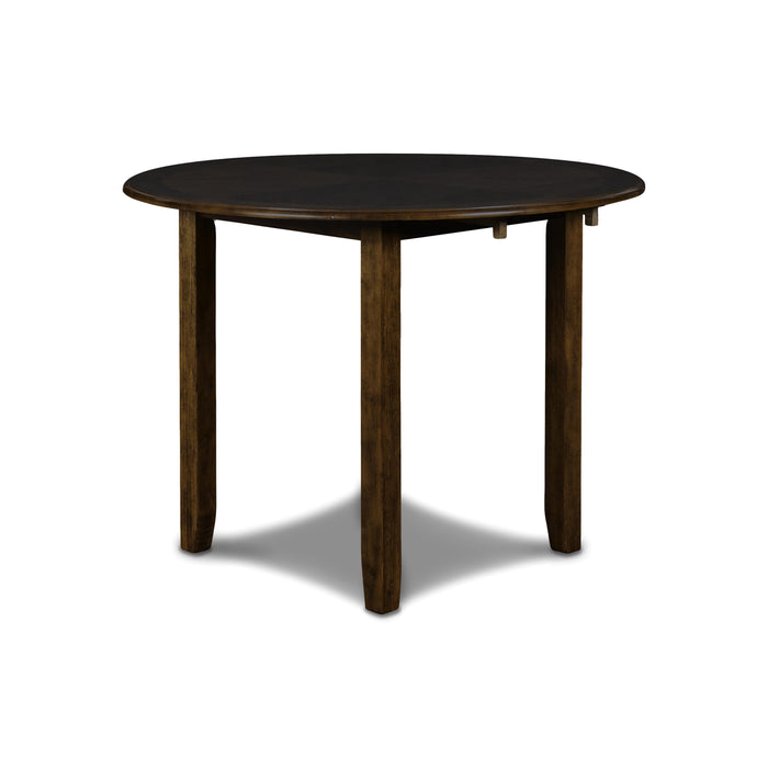 GIA 42" DINING  DROP LEAF TABLE W/2 CHAIRS-BROWN - Furniture Stars (Chicago, IL)