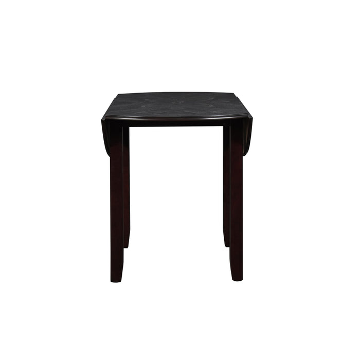 GIA 42" DINING  DROP LEAF TABLE W/2 CHAIRS-EBONY - Furniture Stars (Chicago, IL)