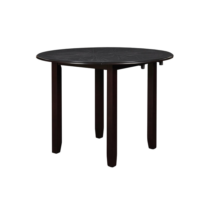 GIA 42" DINING  DROP LEAF TABLE W/2 CHAIRS-EBONY - Furniture Stars (Chicago, IL)