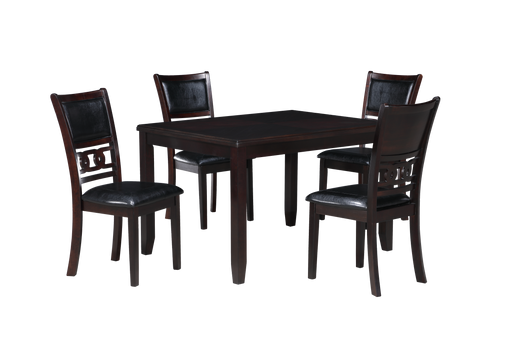 GIA 5PC 48" RECT. DINING TABLE & 4 CHAIRS-EBONY - Furniture Stars (Chicago, IL)