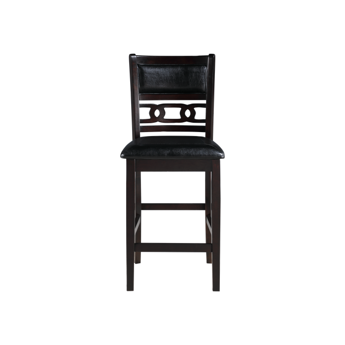 GIA 5PC 42" SQUARE  COUNTER TABLE & 4 CHAIRS-EBONY - Furniture Stars (Chicago, IL)
