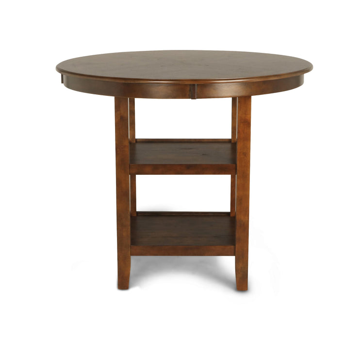 GIA ROUND COUNTER DINING 5 PC SET-BROWN - Furniture Stars (Chicago, IL)