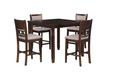 GIA 5PC 42" SQUARE COUNTER TABLE & 4 CHAIRS-CHERRY - Furniture Stars (Chicago, IL)