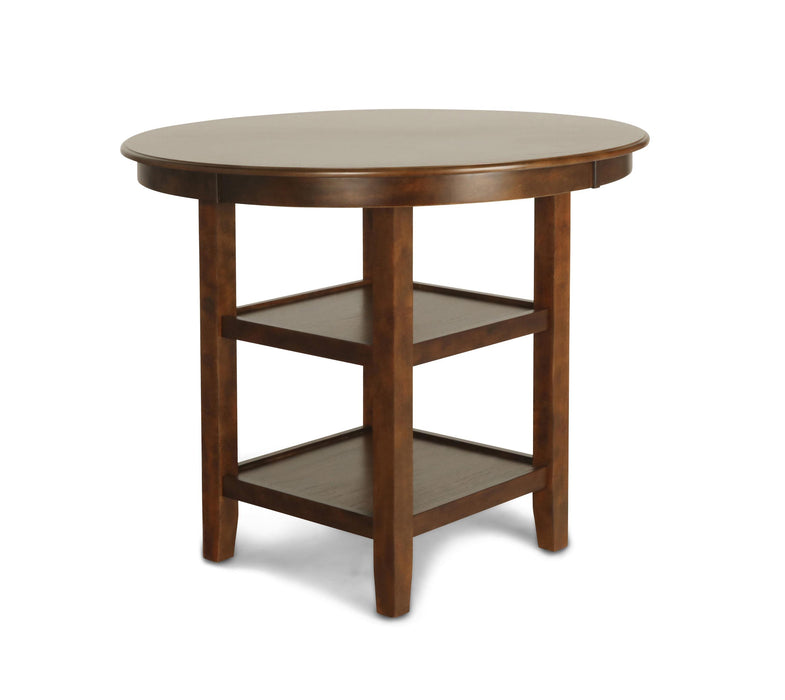 GIA ROUND COUNTER DINING 5 PC SET-BROWN - Furniture Stars (Chicago, IL)