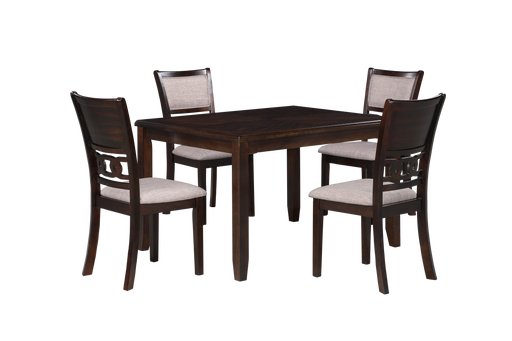 GIA 5PC 48" RECT. DINING TABLE & 4 CHAIRS-CHERRY - Furniture Stars (Chicago, IL)