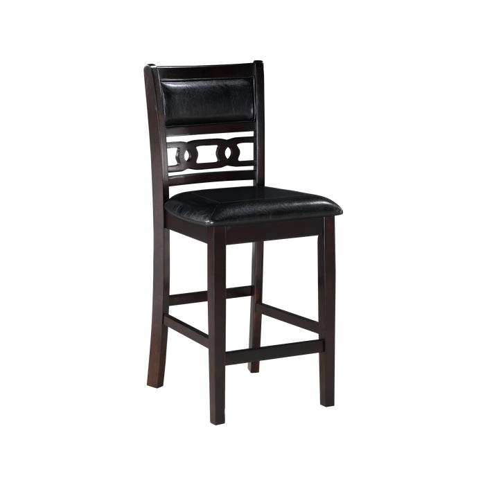 GIA 5PC 42" SQUARE  COUNTER TABLE & 4 CHAIRS-EBONY - Furniture Stars (Chicago, IL)
