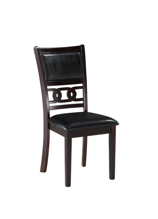 GIA 5PC 48" RECT. DINING TABLE & 4 CHAIRS-EBONY - Furniture Stars (Chicago, IL)