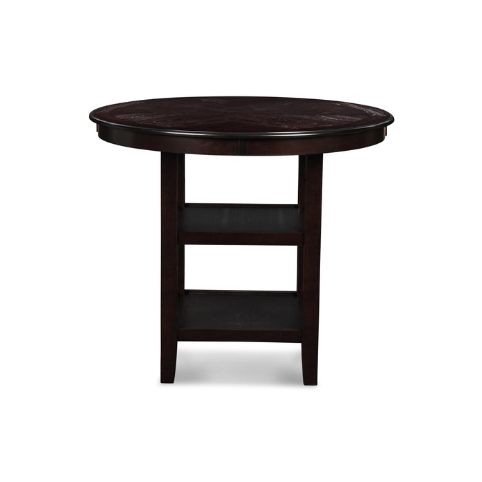 GIA ROUND COUNTER DINING 5 PC SET-EBONY - Furniture Stars (Chicago, IL)