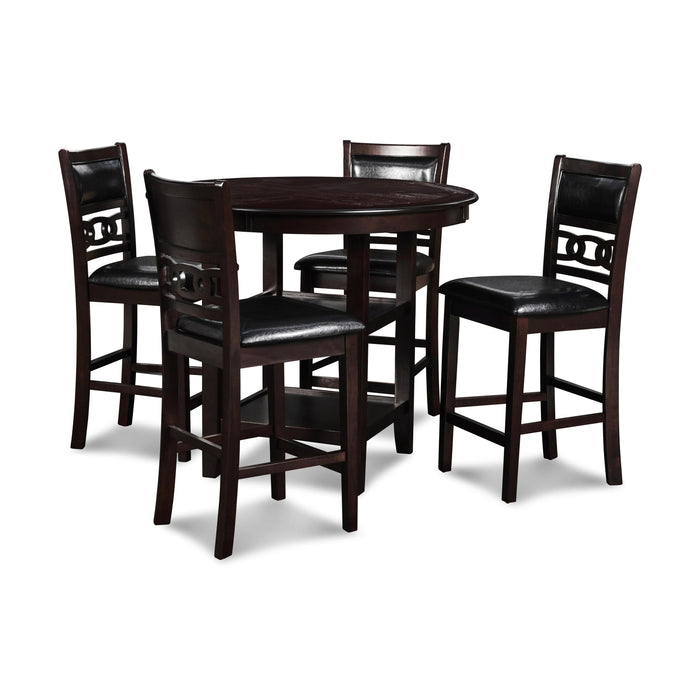 GIA ROUND COUNTER DINING 5 PC SET-EBONY - Furniture Stars (Chicago, IL)