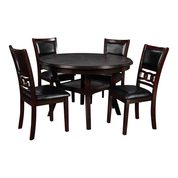 GIA ROUND DINING 5 PC SET-EBONY - Furniture Stars (Chicago, IL)