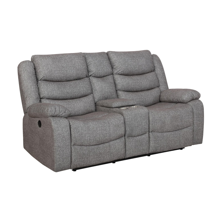 GRANADA CONSOLE LOVESEAT W/PWR FR-GRAY