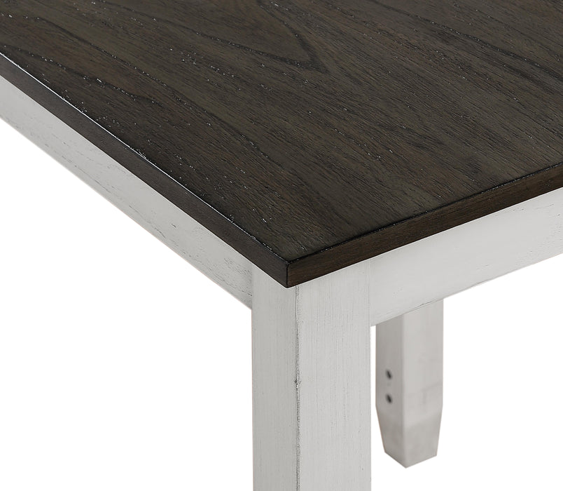 HESTON 36" STORAGE COUNTER TABLE SET W/2 CHAIRS-WHITE/GRAY - Furniture Stars (Chicago, IL)