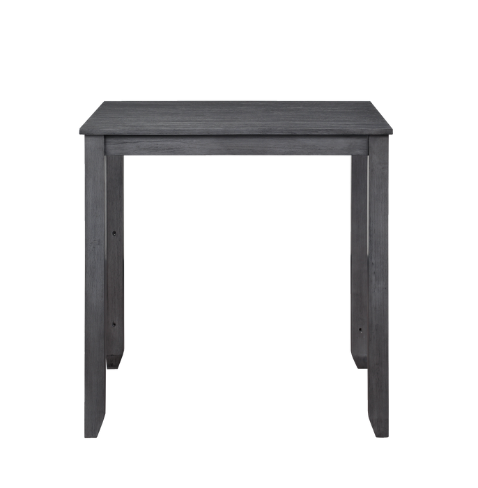 HESTON 36" STORAGE COUNTER TABLE SET W/2 CHAIRS-GRAY - Furniture Stars (Chicago, IL)