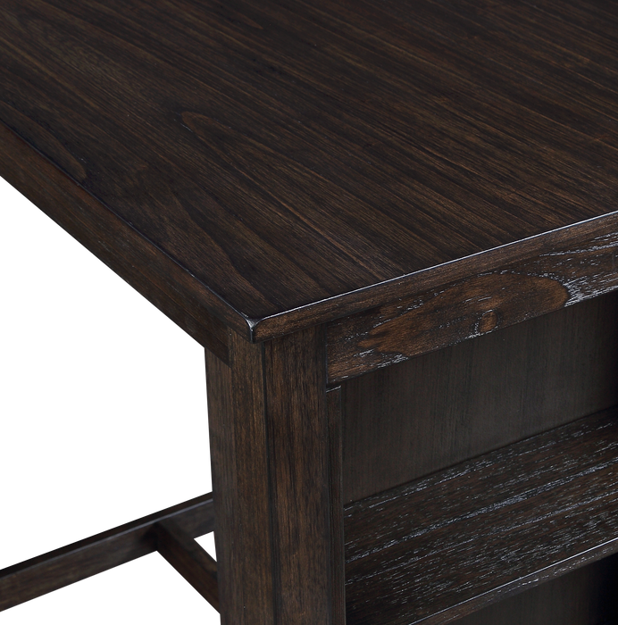 HESTON 36" STORAGE COUNTER TABLE SET W/2 CHAIRS-CHERRY - Furniture Stars (Chicago, IL)
