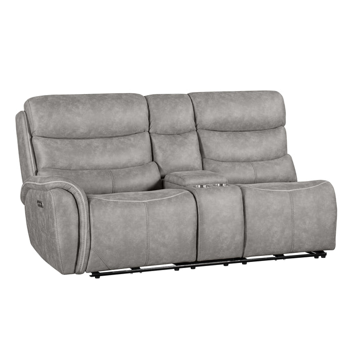 KAMARI RAF LOVESEAT W/ONE RECLINER-GRAY