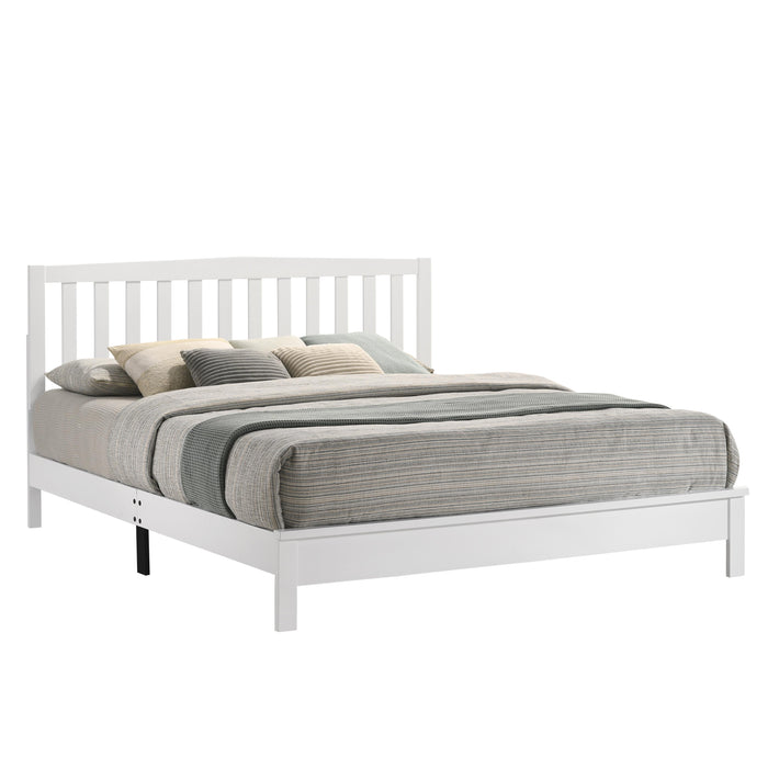 LEO Eastern King EK SLAT BED-HB/FB/RAILS-WHITE