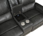LINTON LEATHER CONSOLE LOVESEAT W/ PWR FR-GRAY - Furniture Stars (Chicago, IL)