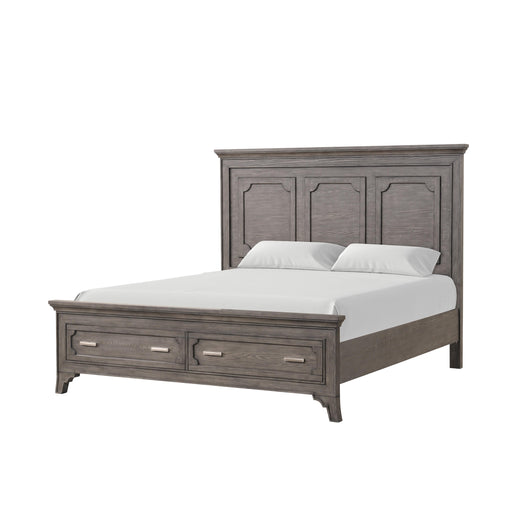 LISBON Eastern King-California King EK/WK STORAGE FOOTBOARD & SLATS- GRAY - Furniture Stars (Chicago, IL)