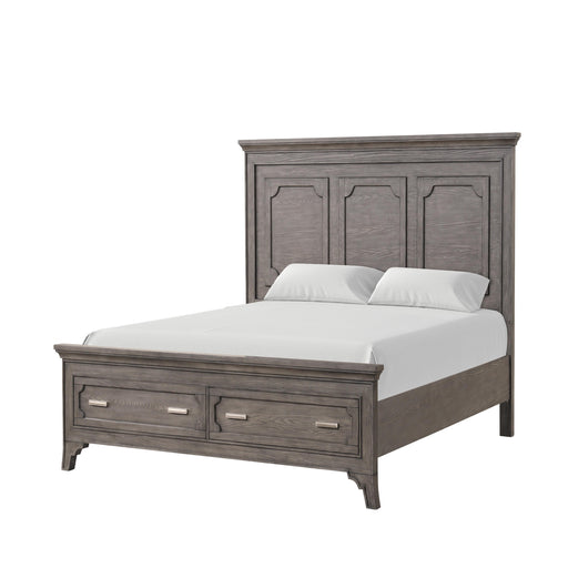 LISBON Eastern King-California King EK/WK STORAGE FOOTBOARD & SLATS- GRAY - Furniture Stars (Chicago, IL)