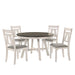 MAISIE ROUND TABLE-WHITE/BROWN - Furniture Stars (Chicago, IL)