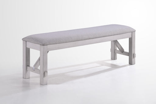 MAISIE BENCH-WHITE/ BROWN - Furniture Stars (Chicago, IL)