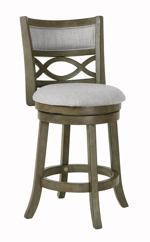 MANCHESTER 24" COUNTER STOOL-ANT GRAY W/FABRIC SEAT - Furniture Stars (Chicago, IL)