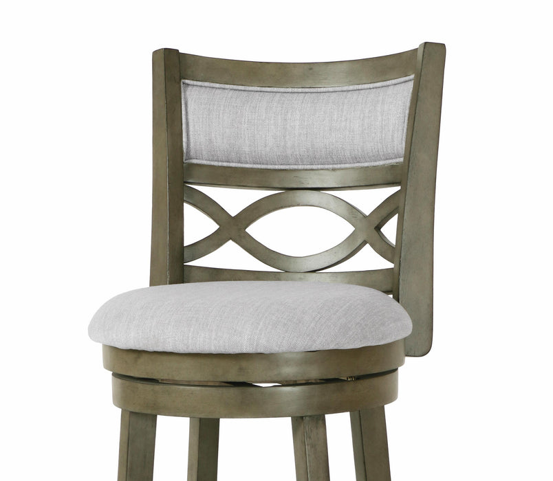MANCHESTER 29" BAR STOOL-ANT GRAY W/FABRIC SEAT - Furniture Stars (Chicago, IL)