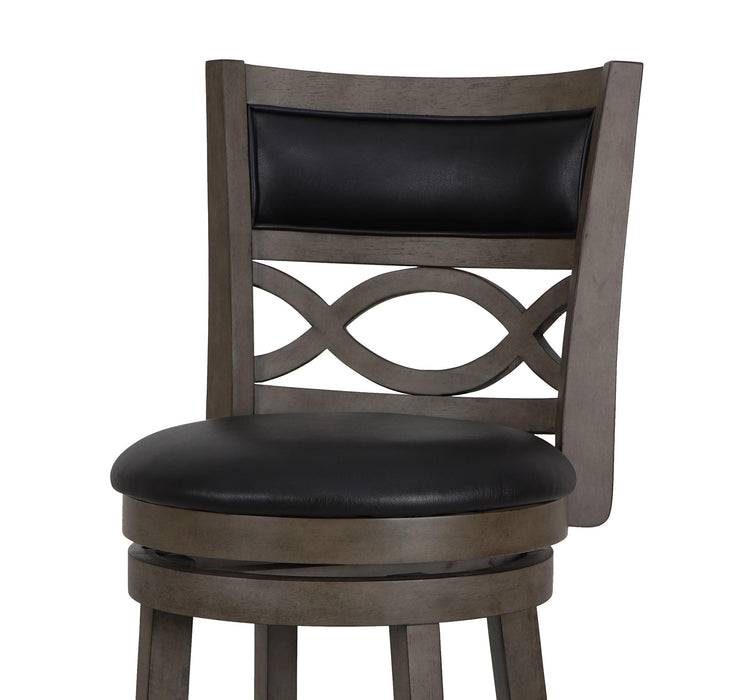 MANCHESTER 29" BAR STOOL-ANT GRAY W/PU SEAT - Furniture Stars (Chicago, IL)