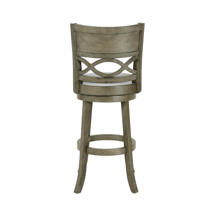 MANCHESTER 29" BAR STOOL-ANT GRAY W/FABRIC SEAT - Furniture Stars (Chicago, IL)