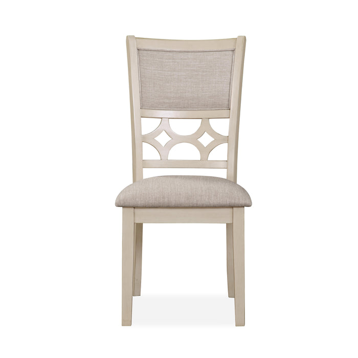 MITCHELL 5 PC DINING SET-TWO TONE BISQUE/BROWN - Furniture Stars (Chicago, IL)