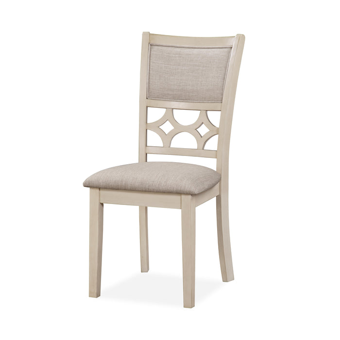 MITCHELL 5 PC DINING SET-TWO TONE BISQUE/BROWN - Furniture Stars (Chicago, IL)
