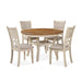 MITCHELL 5 PC DINING SET-TWO TONE BISQUE/BROWN - Furniture Stars (Chicago, IL)