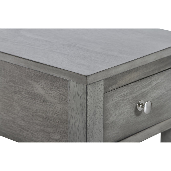 NOAH END TABLE WITH DRAWER-GRAY