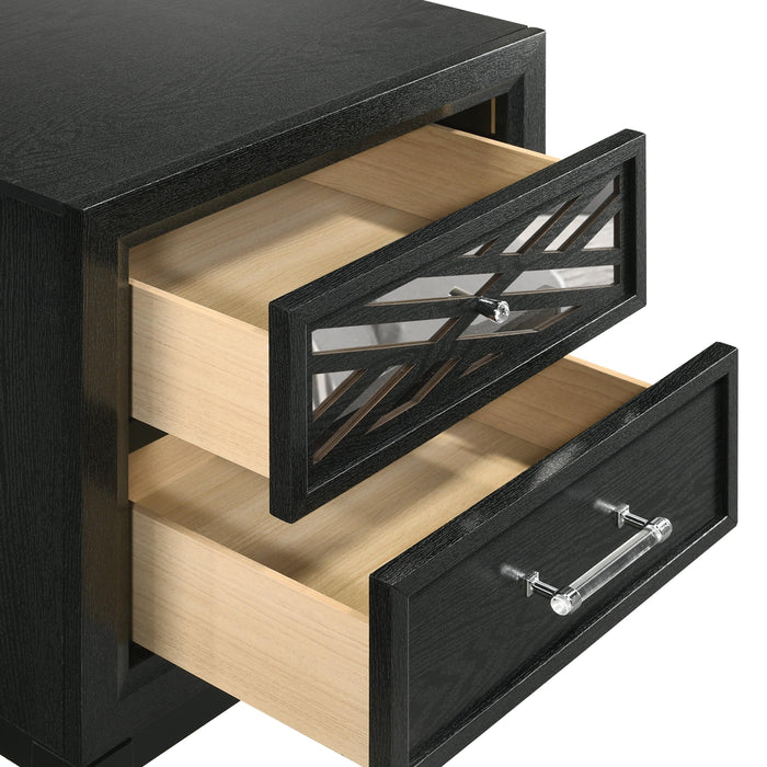 OBSIDIAN NIGHTSTAND-BLACK - Furniture Stars (Chicago, IL)