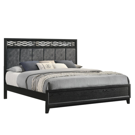 OBSIDIAN Eastern King-California King EK/WK HEADBOARD, FOOTBOARD & SLATS-BLACK - Furniture Stars (Chicago, IL)