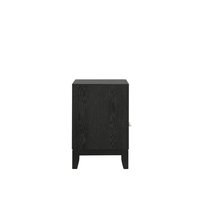 OBSIDIAN NIGHTSTAND-BLACK - Furniture Stars (Chicago, IL)