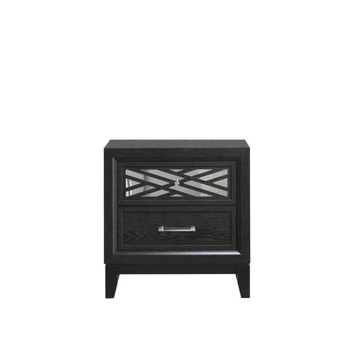 OBSIDIAN NIGHTSTAND-BLACK - Furniture Stars (Chicago, IL)