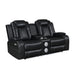 ORION CONSOLE LOVESEAT W/ PWR FR & HR-BLACK - Furniture Stars (Chicago, IL)