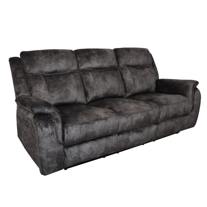 PARK CITY SOFA W/DUAL RECLINER-SLATE