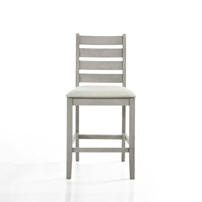 PASCAL  LADDERBACK COUNTER CHAIR (2 Per Carton)-DRIFTWOOD - Furniture Stars (Chicago, IL)