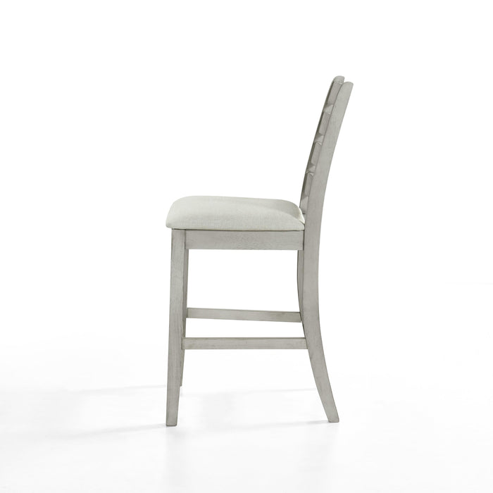 PASCAL  LADDERBACK COUNTER CHAIR (2 Per Carton)-DRIFTWOOD - Furniture Stars (Chicago, IL)