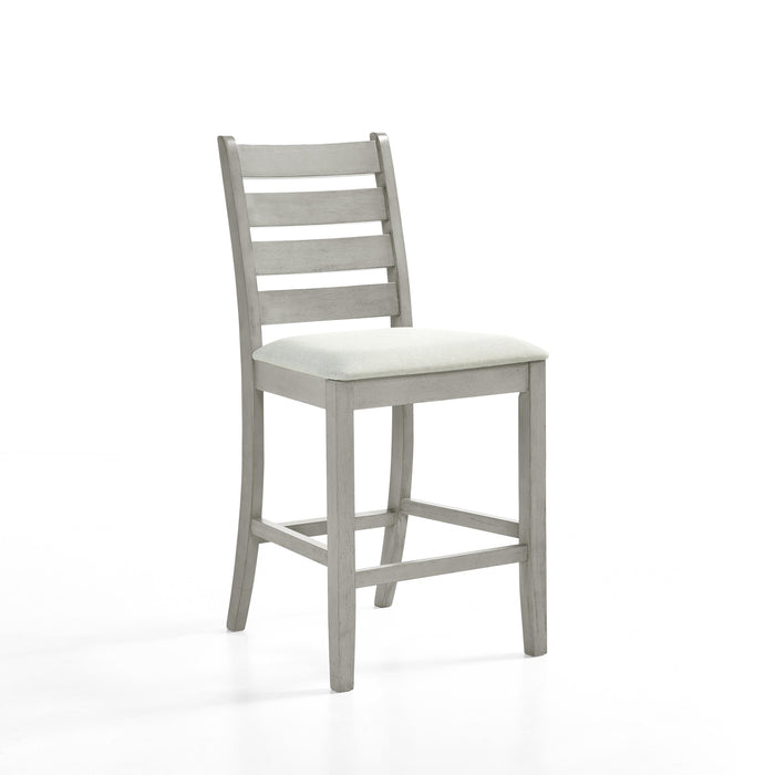 PASCAL  LADDERBACK COUNTER CHAIR (2 Per Carton)-DRIFTWOOD - Furniture Stars (Chicago, IL)