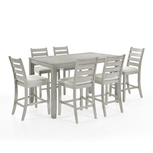 PASCAL  LADDERBACK COUNTER CHAIR (2 Per Carton)-DRIFTWOOD - Furniture Stars (Chicago, IL)