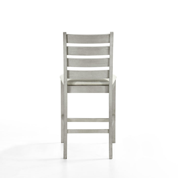 PASCAL  LADDERBACK COUNTER CHAIR (2 Per Carton)-DRIFTWOOD - Furniture Stars (Chicago, IL)