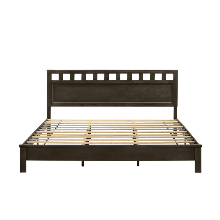 PISCES Queen Q PANEL BED-HB/FB/RAILS-GRAY
